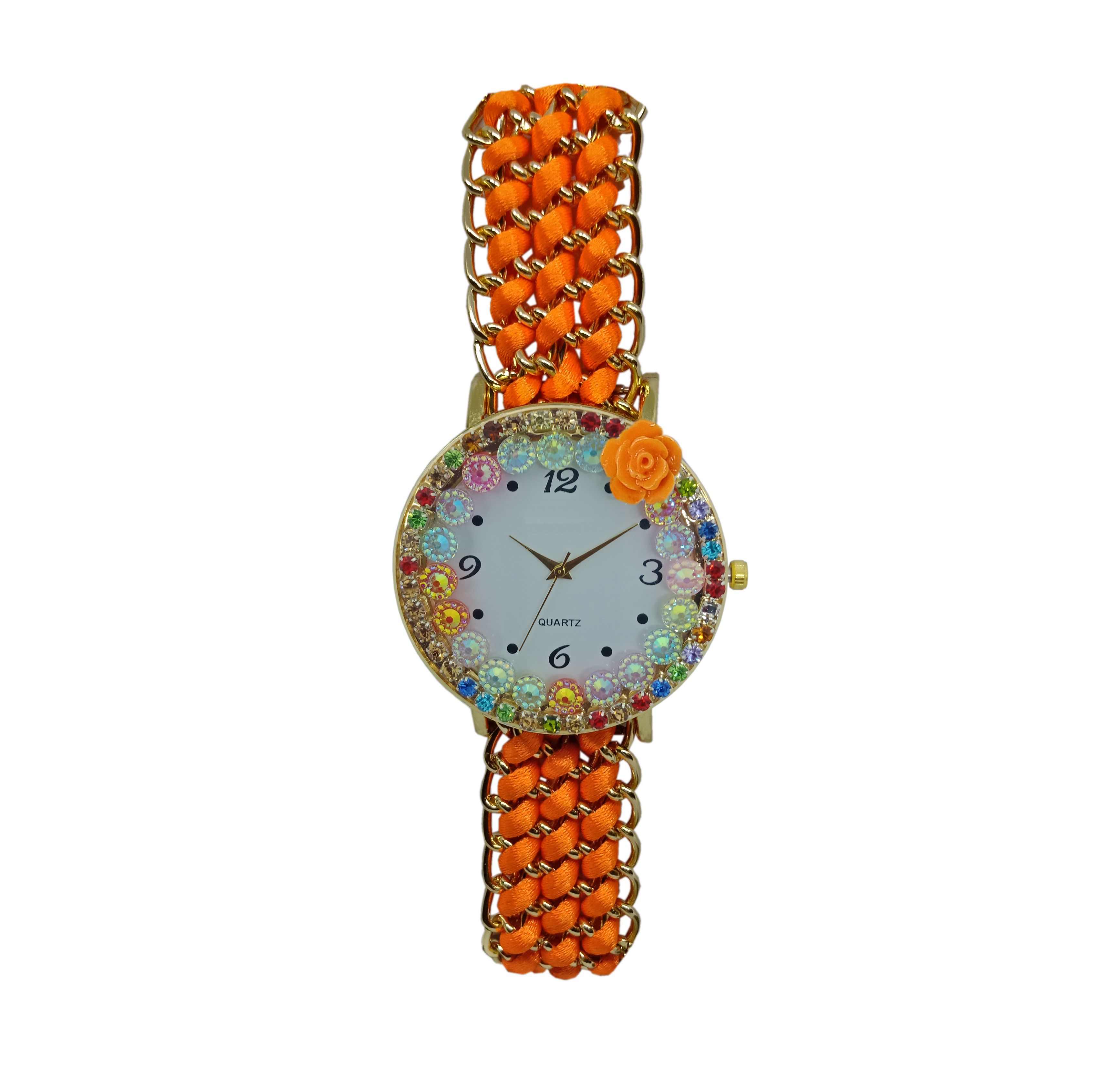 Jm New Rd3 Orange Round Analog Bracalet Watch Price In India: Buy Jm 