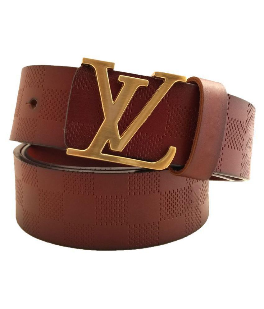 LV Belt Brown Leather Casual Belts: Buy Online at Low Price in India - Snapdeal