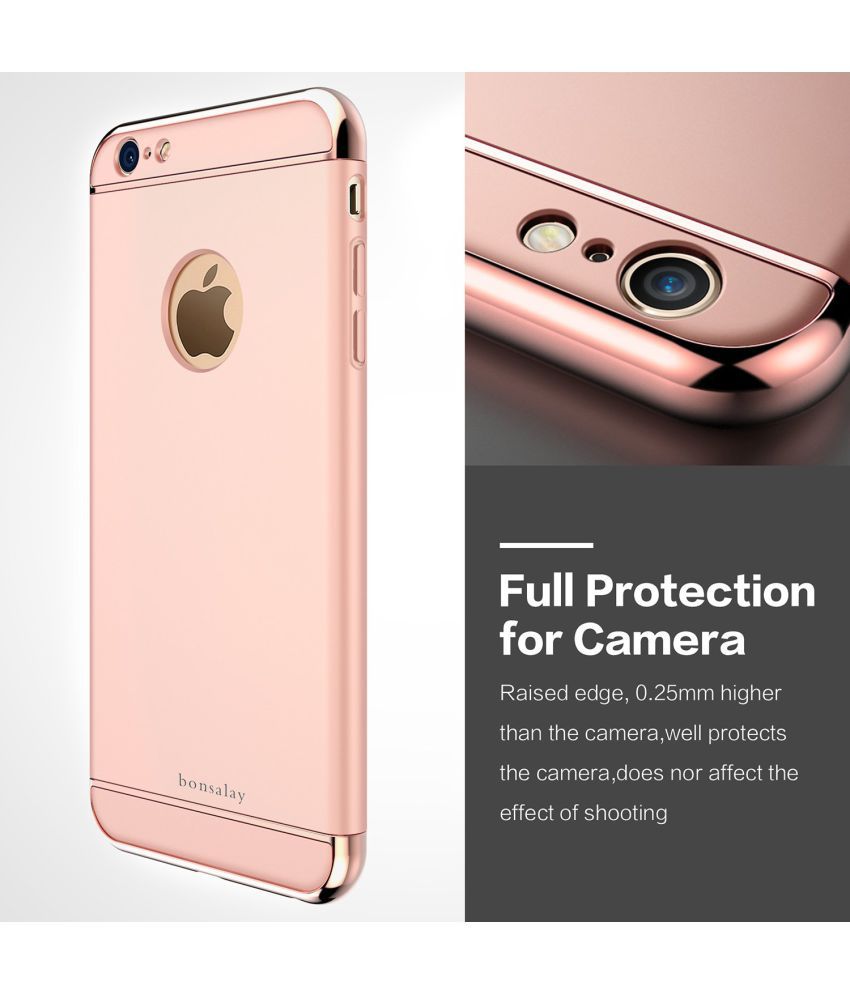 Apple 7S Plus - 3 in 1 Protective Cover by ClickAway - Rose - Plain Back Covers at Low Prices | Snapdeal India