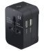 Travel Adapter, Worldwide All in One Universal Travel Adaptor Wall AC Power Plug Adapter Wall Charger with Dual USB Charging Ports