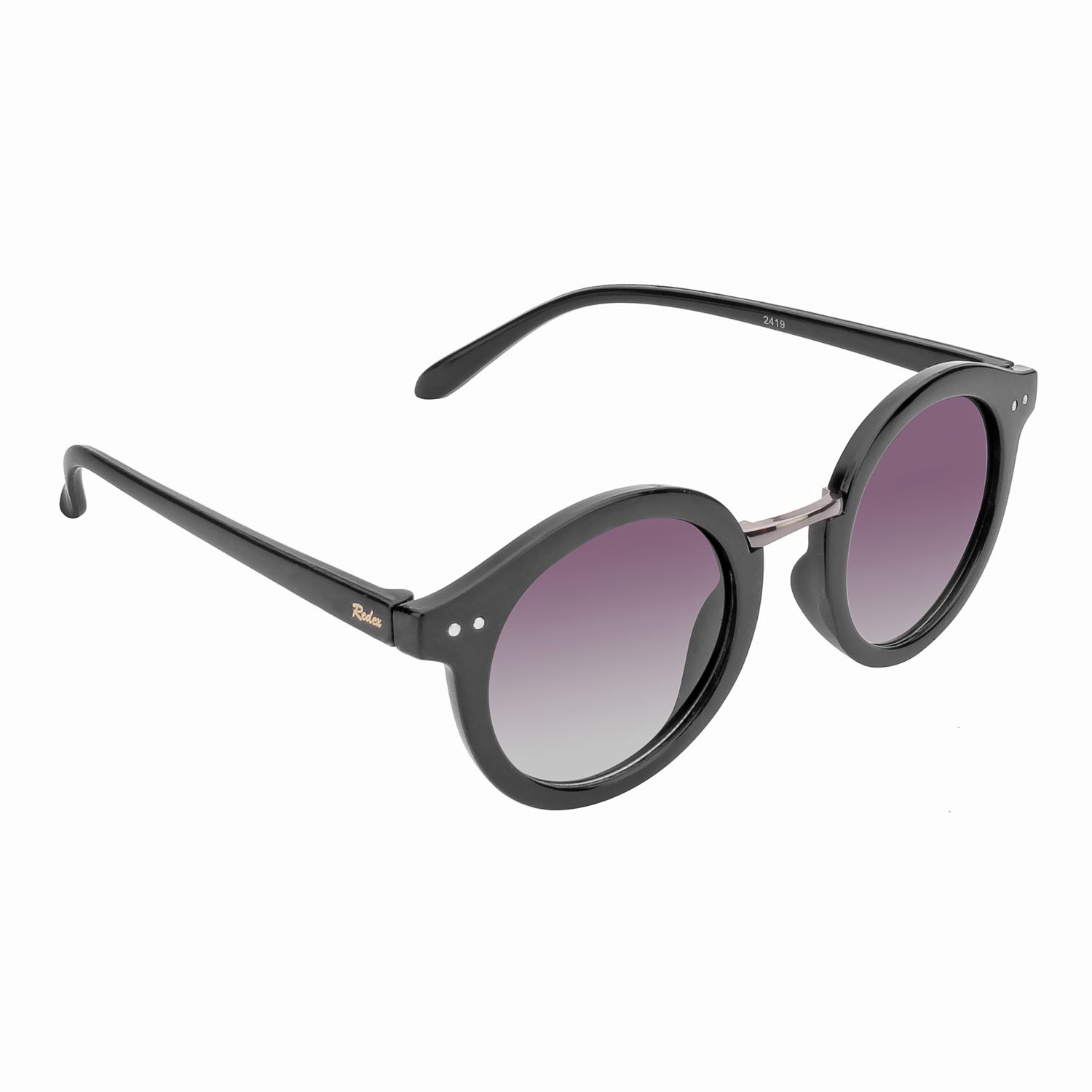 Redex Black Round Sunglasses ( 1041 ) - Buy Redex Black Round ...