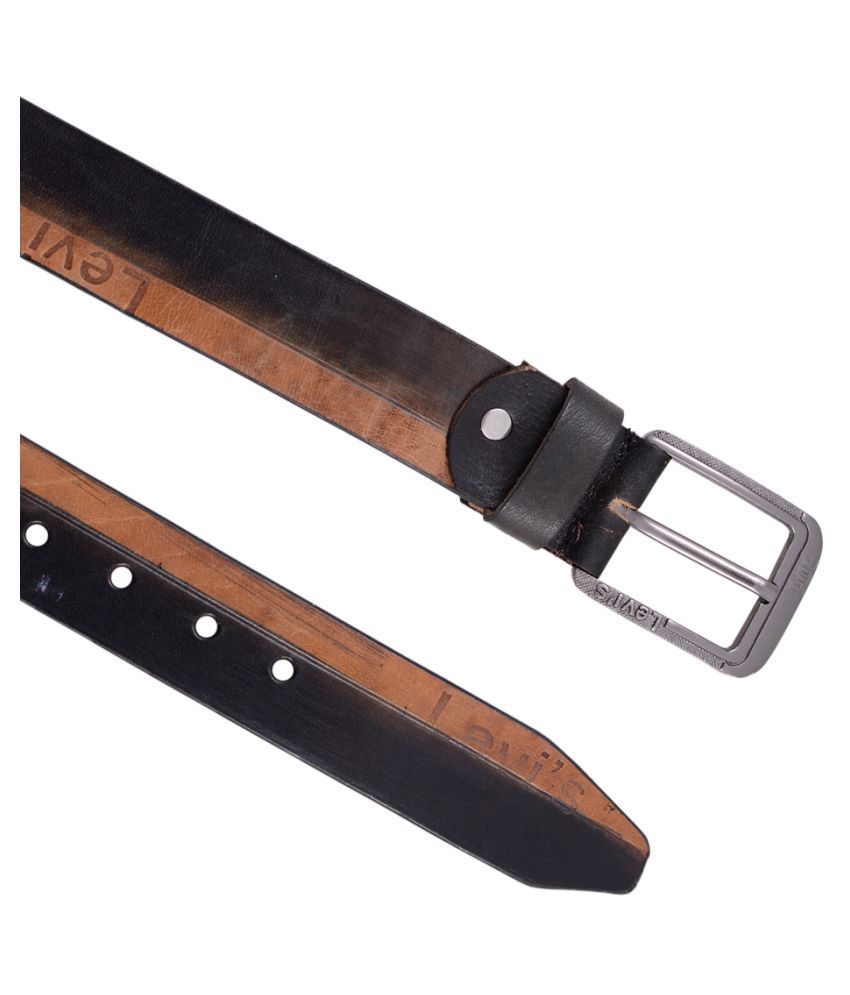 Levi's Black Leather Casual Belt Pack of 1 Buy Online at Low Price