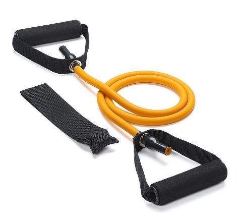 latex tube exerciser with d handles