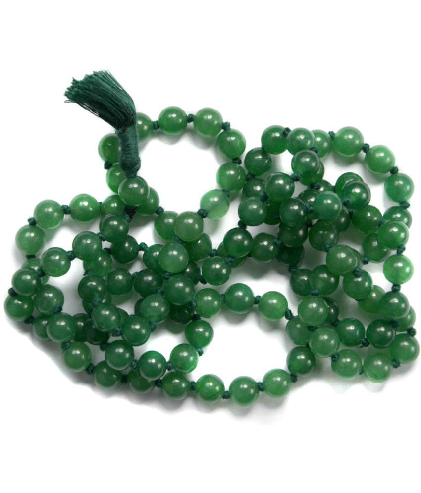     			Haridwar Astro Gems Natural Green Jade 108 Beads 5mm Rosary Mala