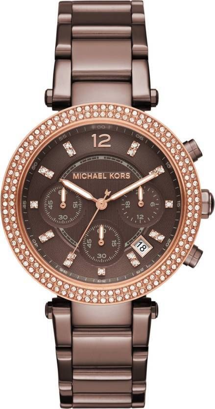 michael kors watch chocolate