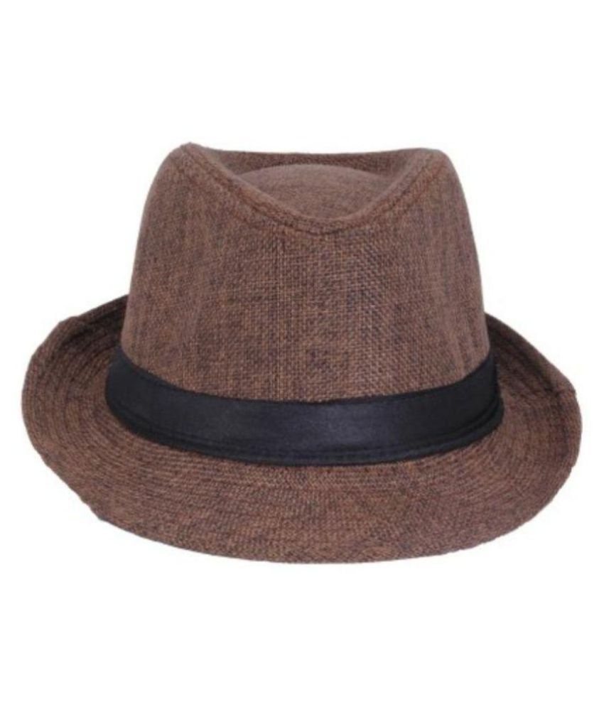     			Tahiro Brown Cotton Fedora Hat - Pack Of 1