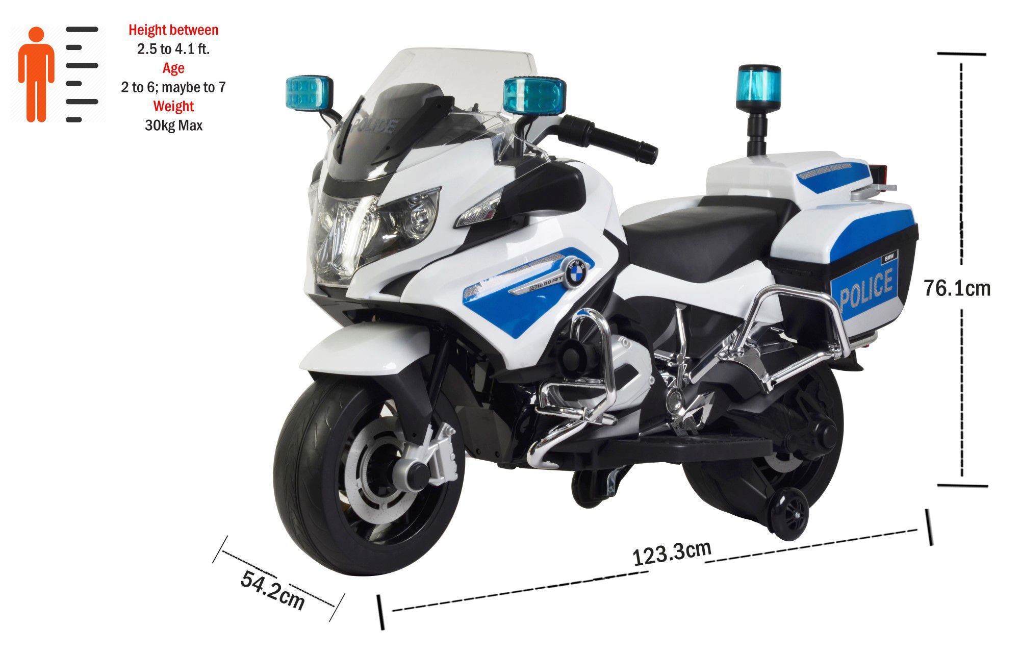 Toyhouse BMW R 1200 RT Police Motorcycle 12V White Buy Toyhouse White Toyhouse BMW R 1200 RT Police Motorcycle 12V