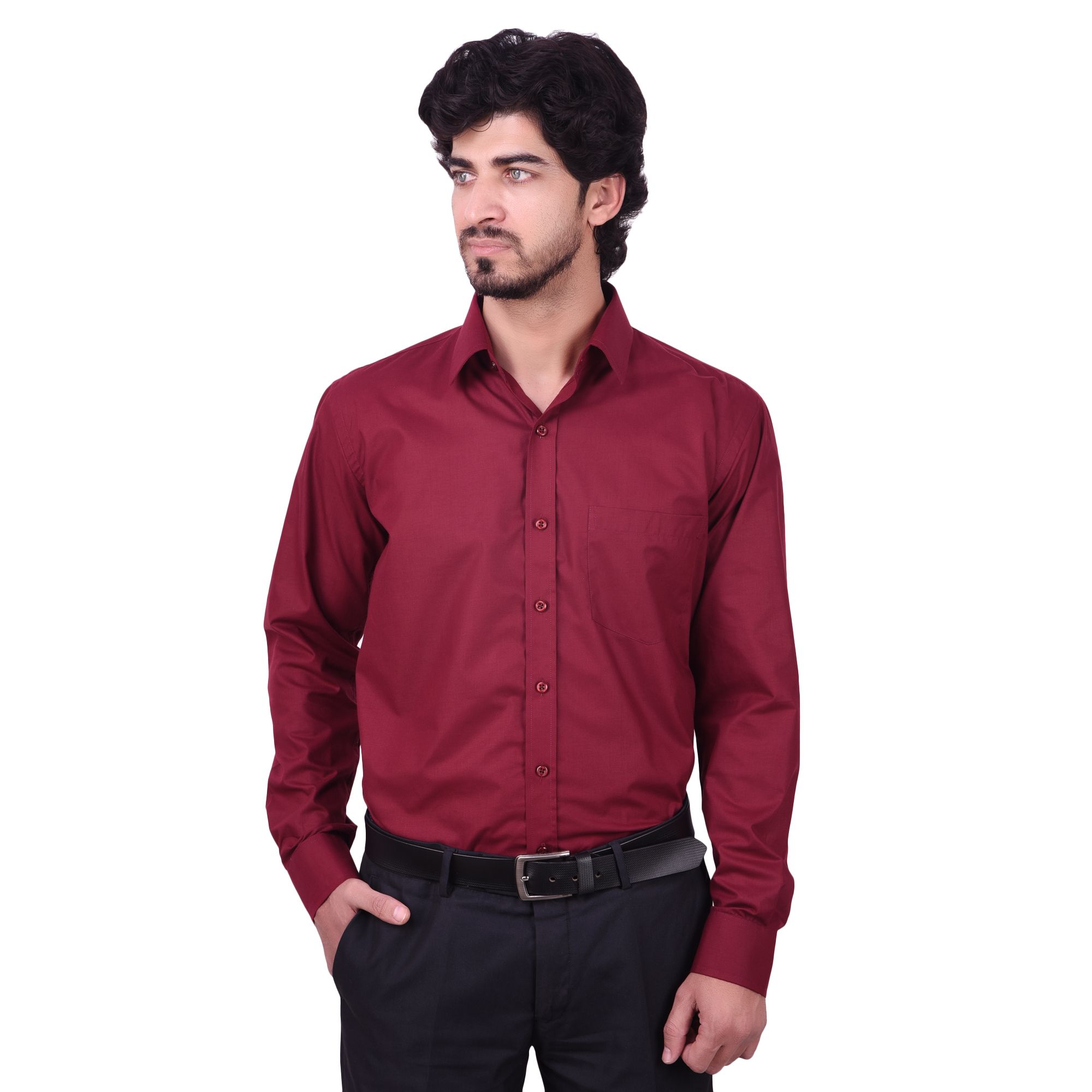 formal maroon shirt combination