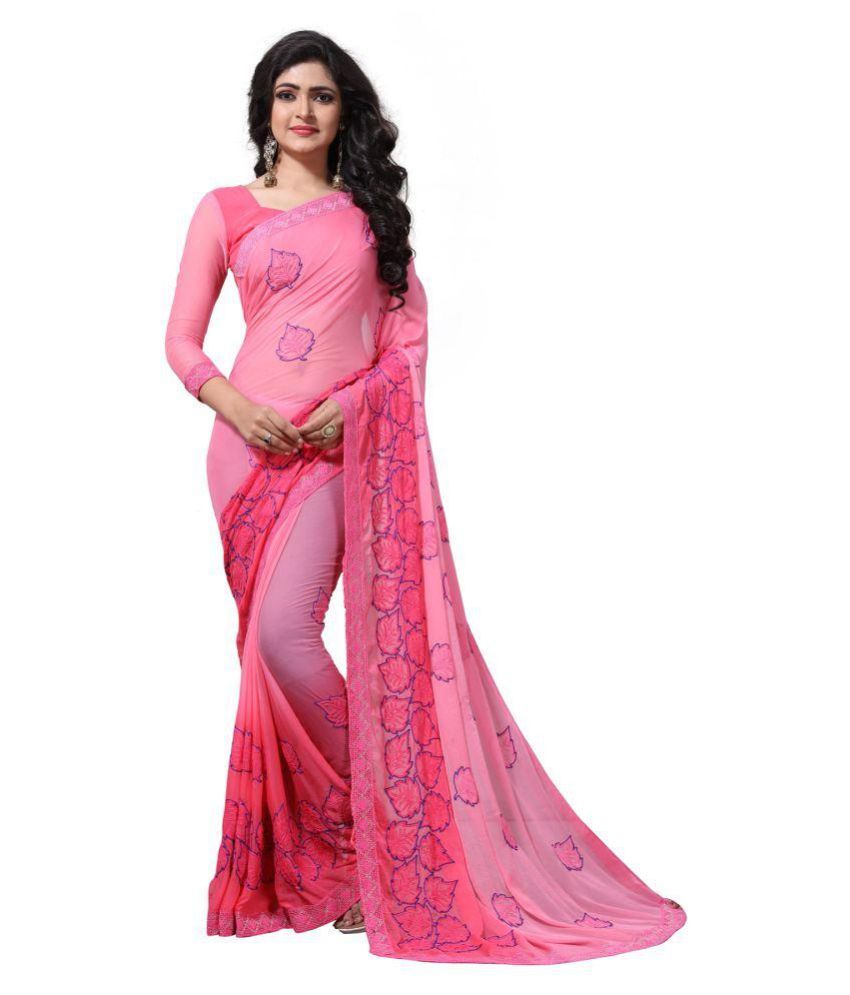 Culture Fab Multicoloured Georgette Saree Buy Culture Fab