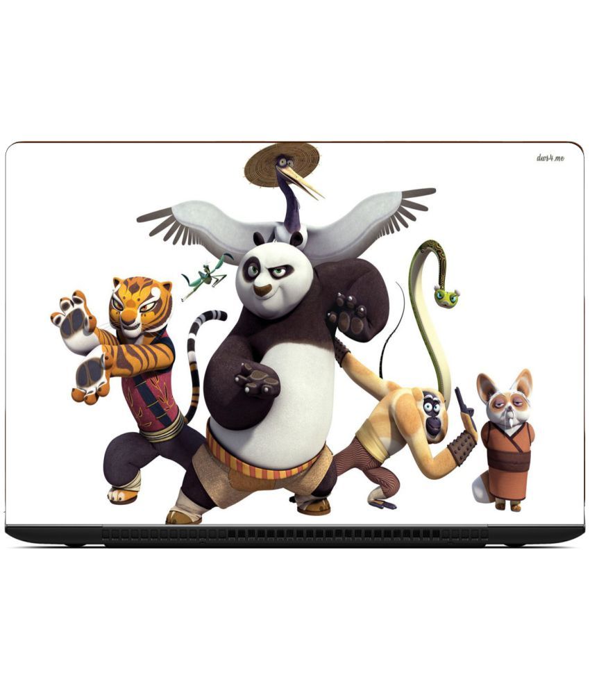 Gallery 83® kung fu panda and team laptop skin sticker combo (15inch x