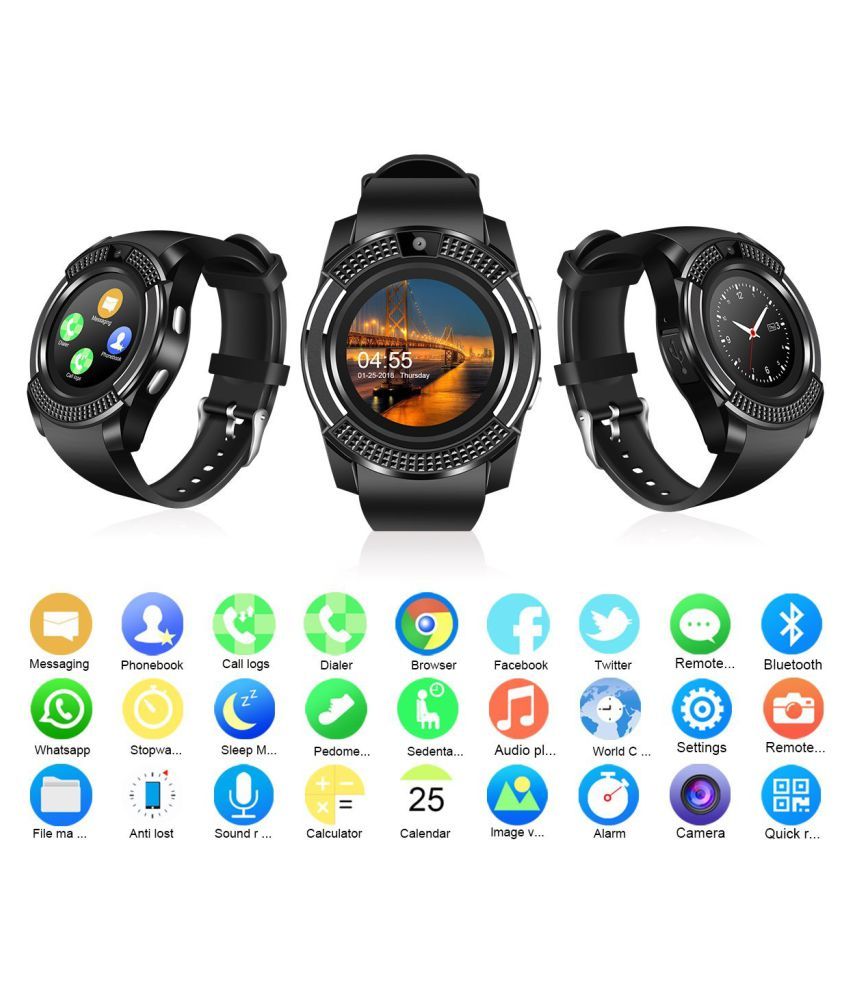 jm black smart watch