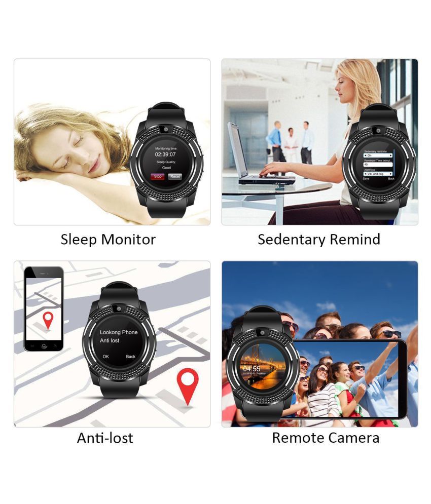 jm black smart watch