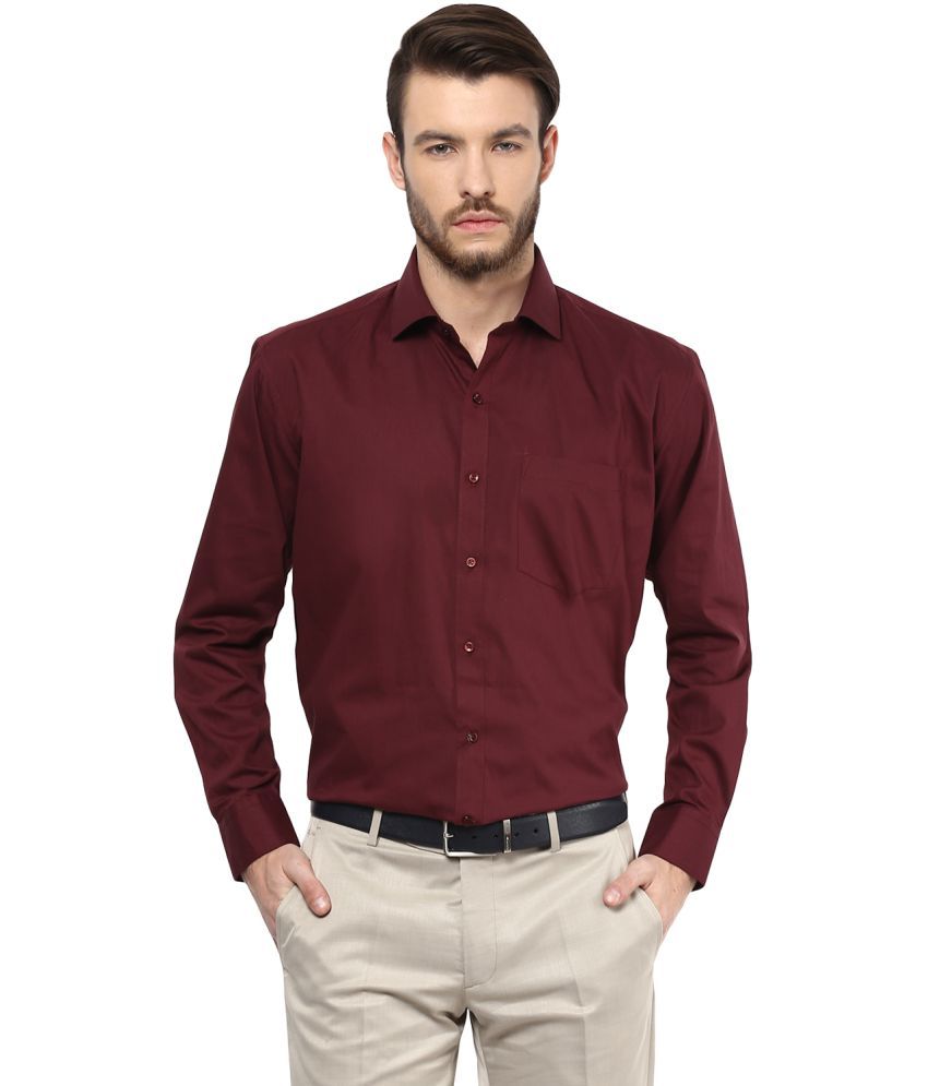 formal maroon shirt combination