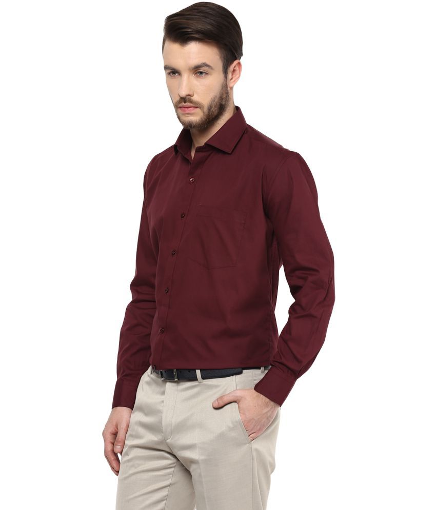 formal maroon shirt combination