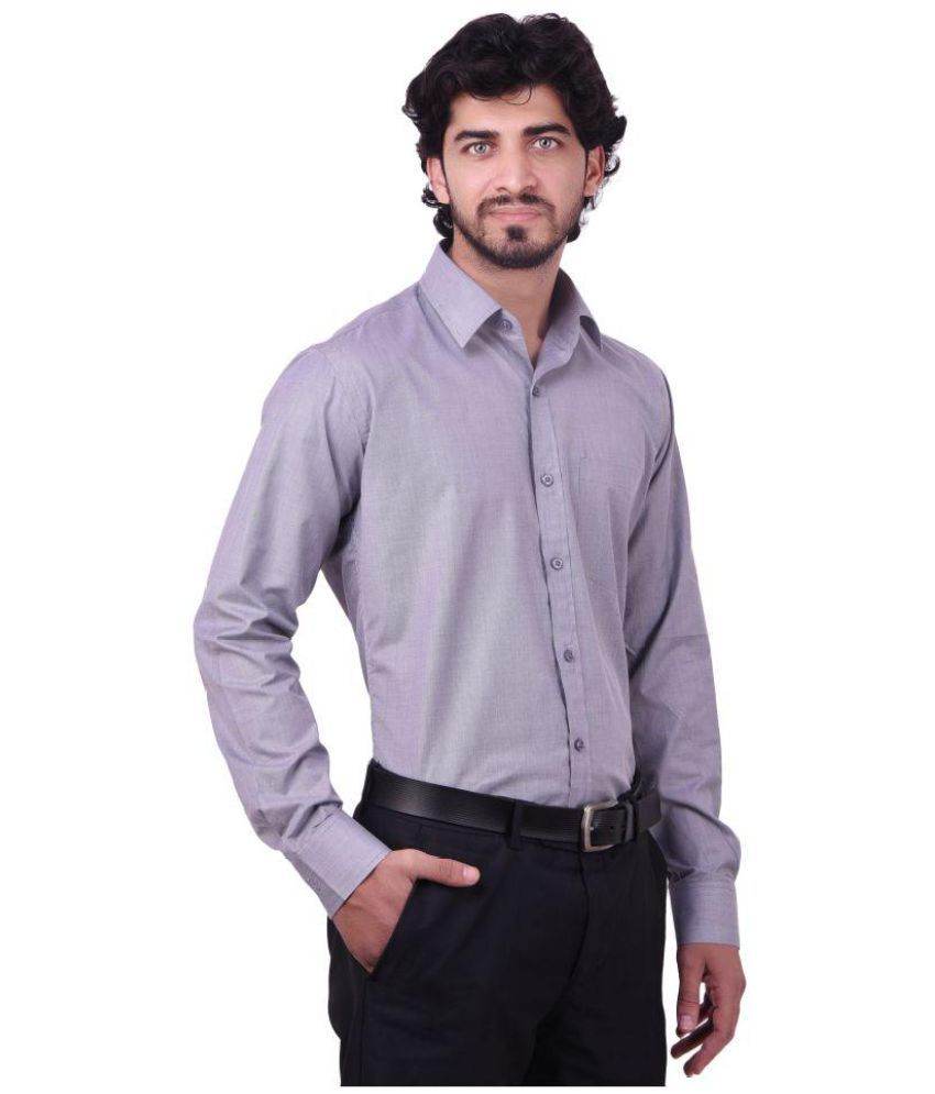 Grey Slim lining Formal Shirt