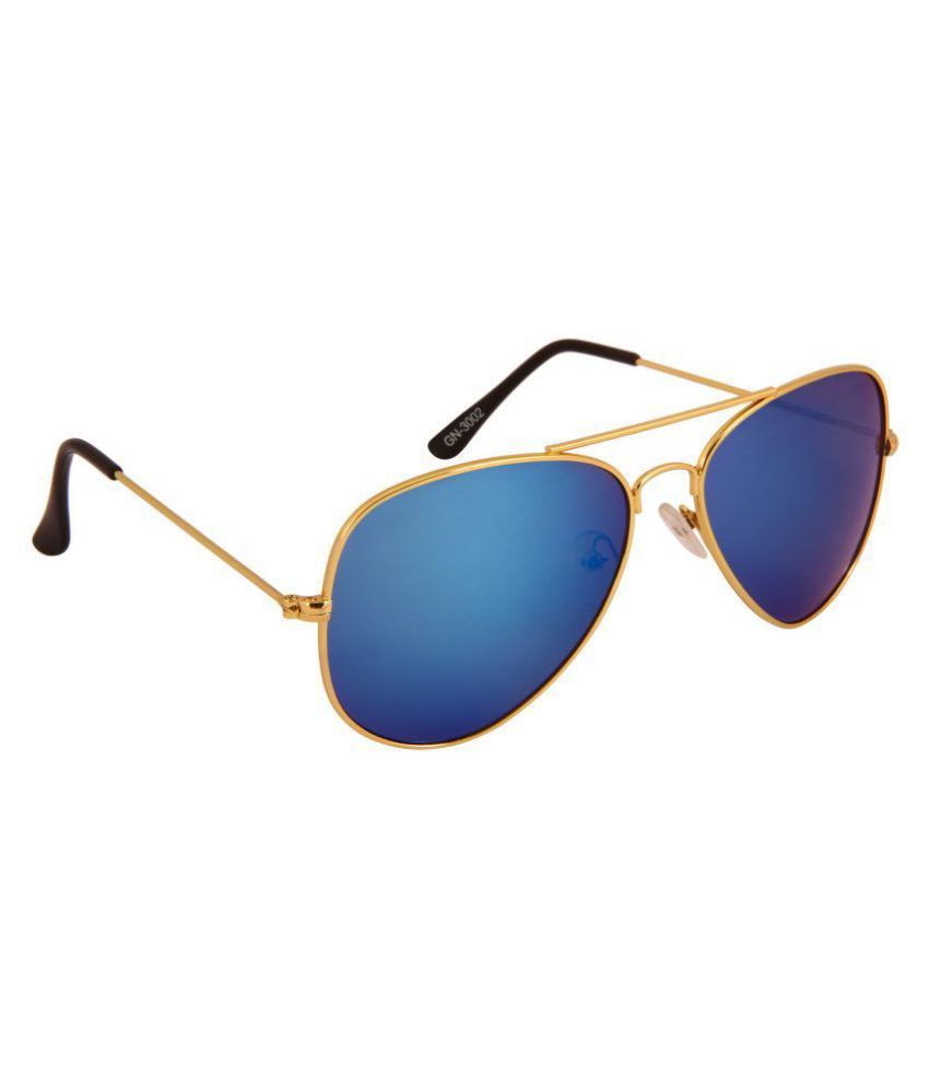 Gansta - Blue Pilot Sunglasses ( 3002-GLD-BLU-MR ) - Buy Gansta - Blue ...