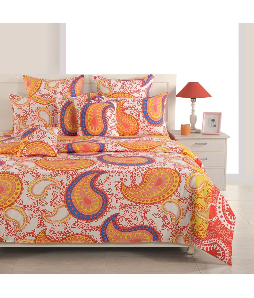 Swayam Single Cotton Multi Paisley Duvet Cover Buy Swayam Single