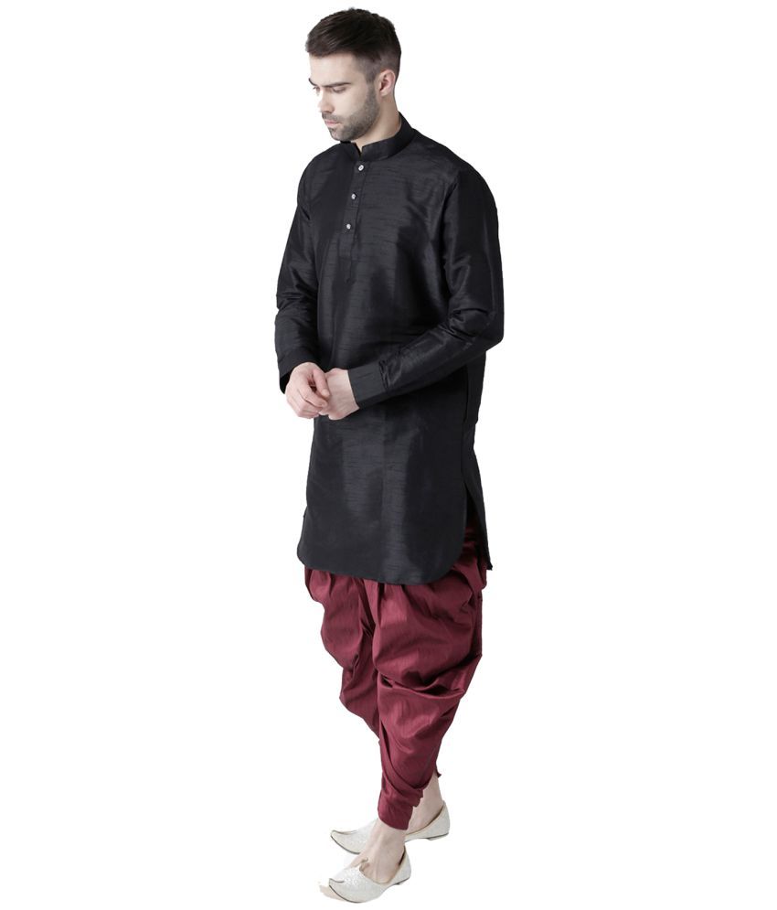 maroon shirt with dhoti