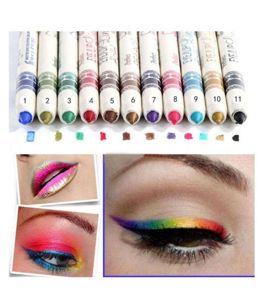Me Now Perfect Eyeliner & Lipliner Pencil Set Of 12 with ADS Kajal : Buy Me Now Perfect Eyeliner ...