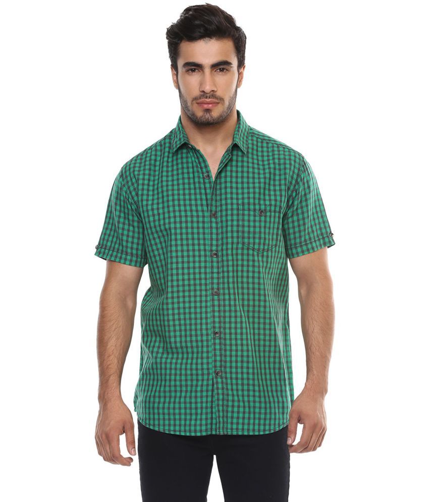 pretty green slim fit shirt