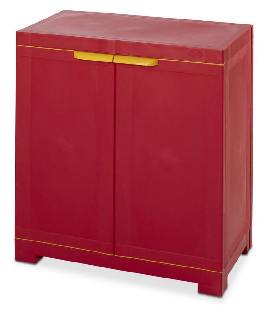 NILKAMAL FREEDOM MINI SMALL CABINET WARDROBE ALMIRAH RED 