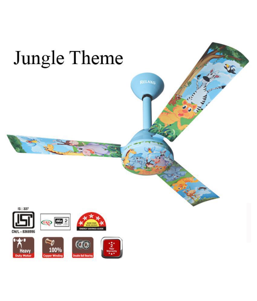 Relaxo 1200 Jungle Theme Kids Ceiling Fan Blue Price In India