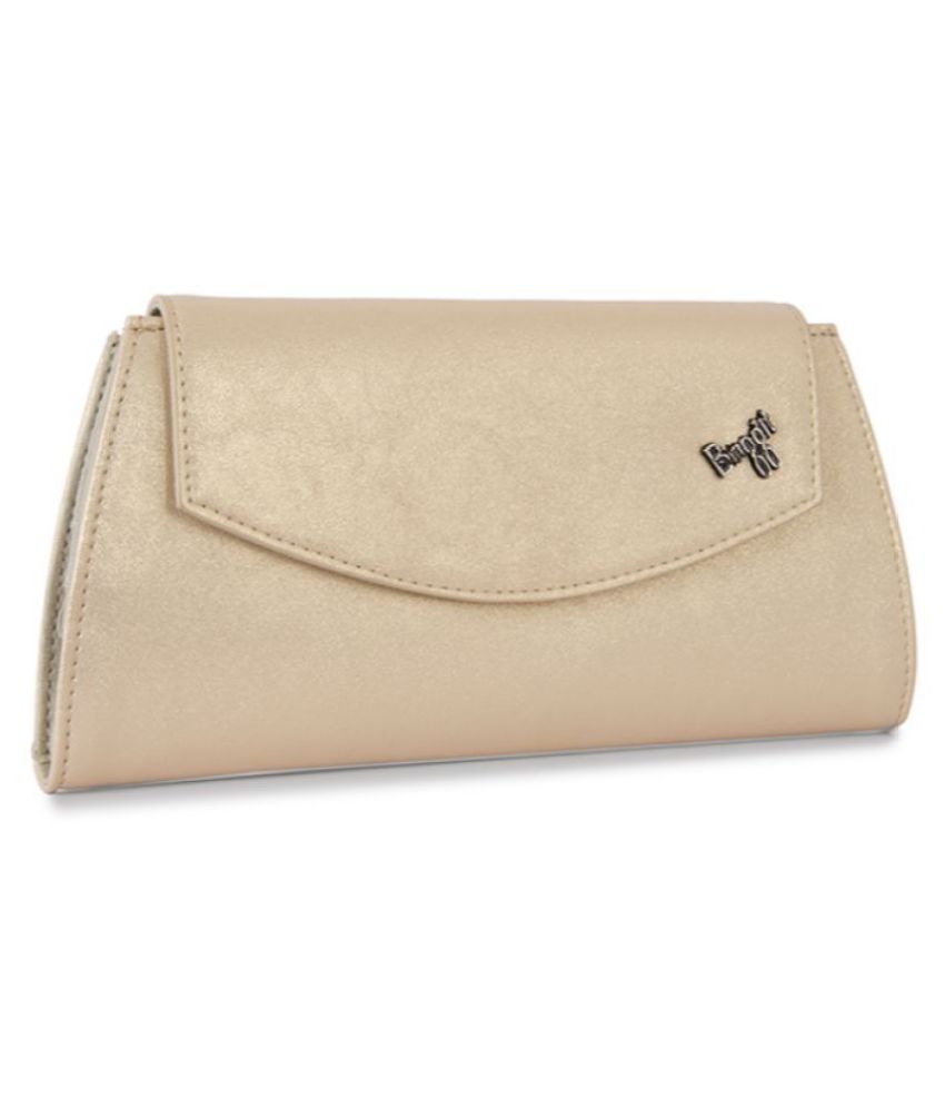 baggit golden clutch