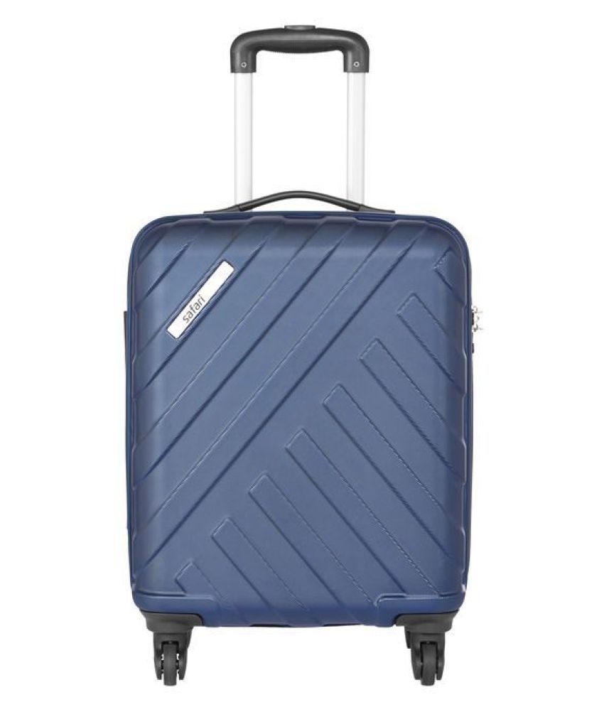 Safari Harbour 55 Cms Polycarbonate Blue Cabin TSA Lock 4 wheels Hard Suitcase