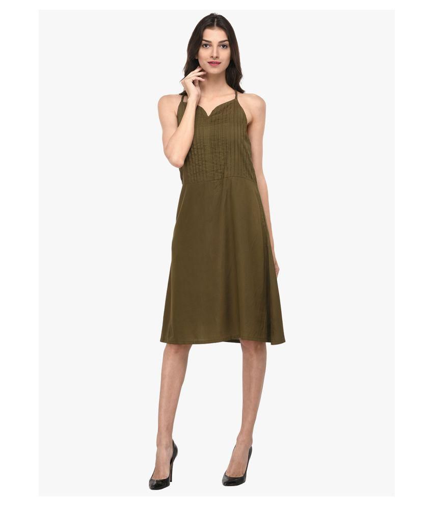    			Purys Polyester Green Dresses