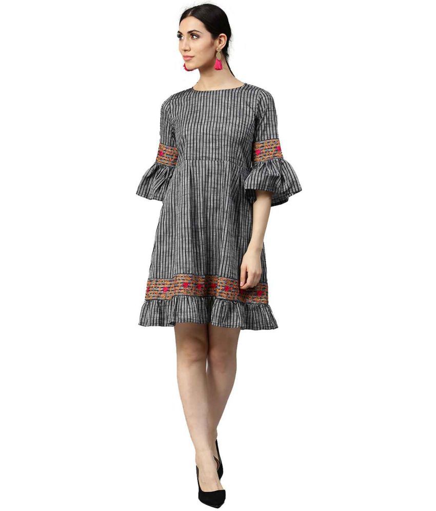 Jaipur Kurti Cotton Grey Dresses Buy Jaipur Kurti Cotton Grey Dresses