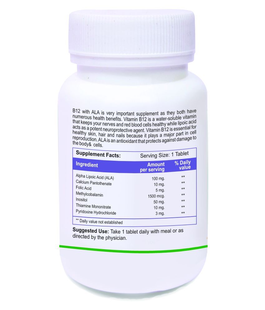 Biotrex Vitamin B12 ALA 1500mcg Tablets 60 No.s: Buy Biotrex Vitamin ...