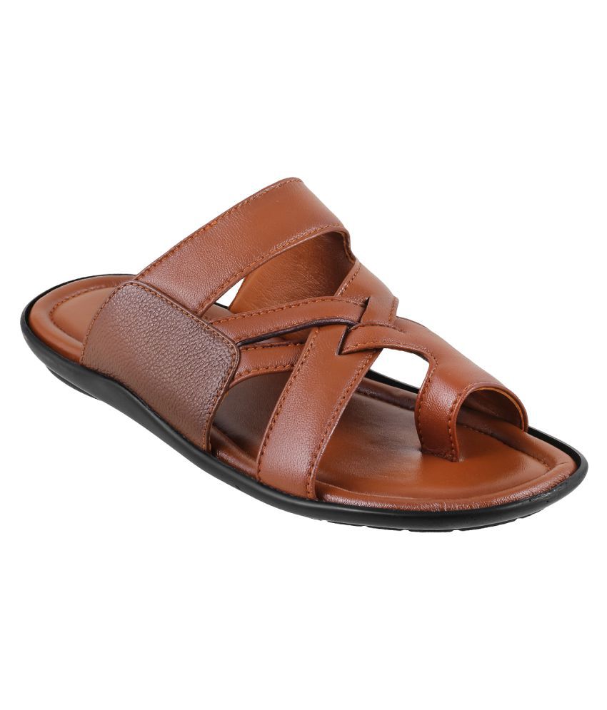 MOCHI Mochi Men Tan Leather Sandals TAN Sandals Price in India- Buy ...