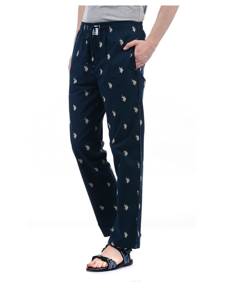 navy blue polo pajama pants