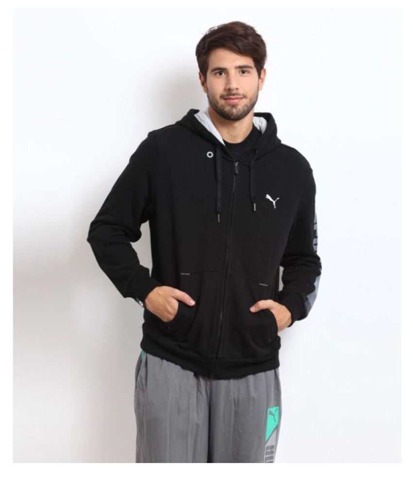 Puma Black Hooded Sweatshirt - Buy Puma 