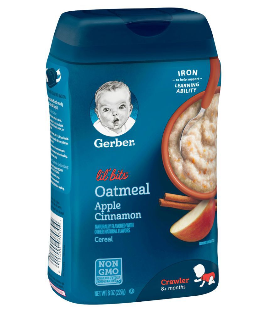 Gerber Gerber Baby Food Lil'Bits Oatmeal Apple Cinnamon Cereal 227g