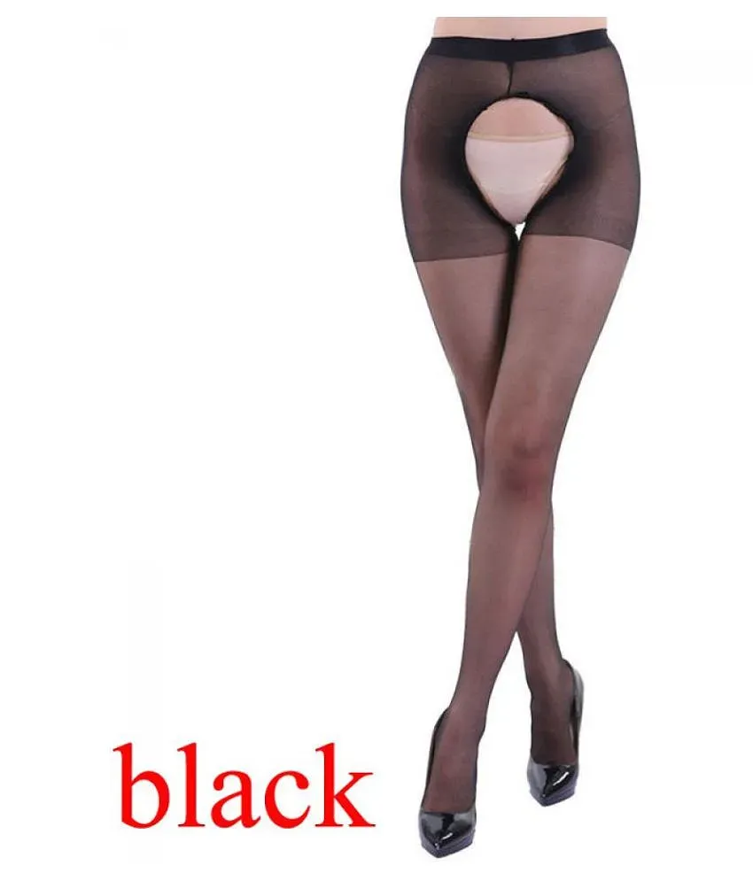 Womens Sexy Sheer Crotchless Pantyhose Hosiery Stockings Tights- 2 pack