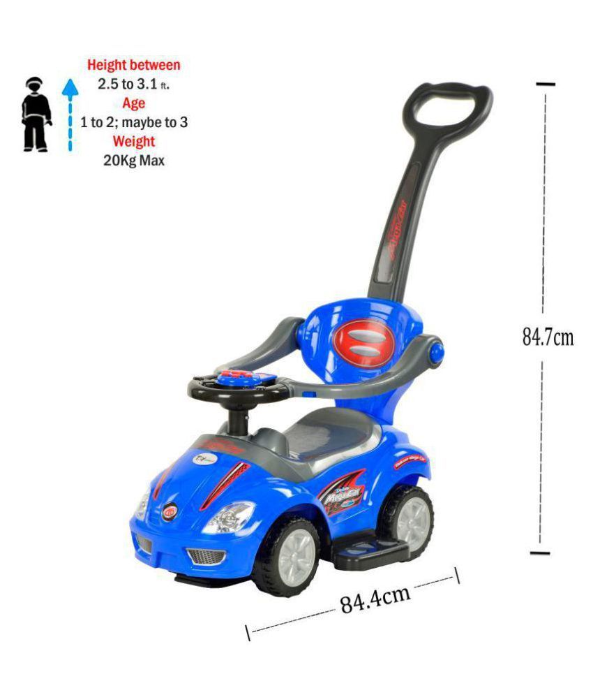 Toyhouse Ride on 3 in 1 Deluxe Mega Push Car with Push Handle Blue Buy Toyhouse Ride on 3 in 1