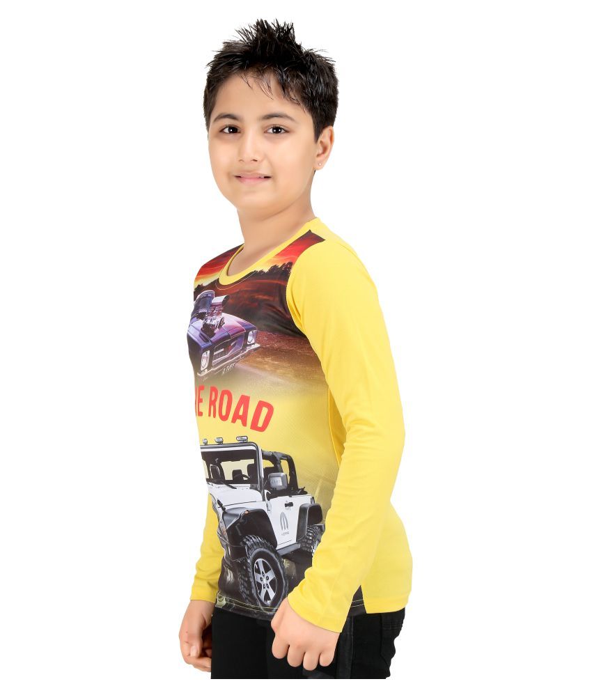 yellow full sleeves t shirt