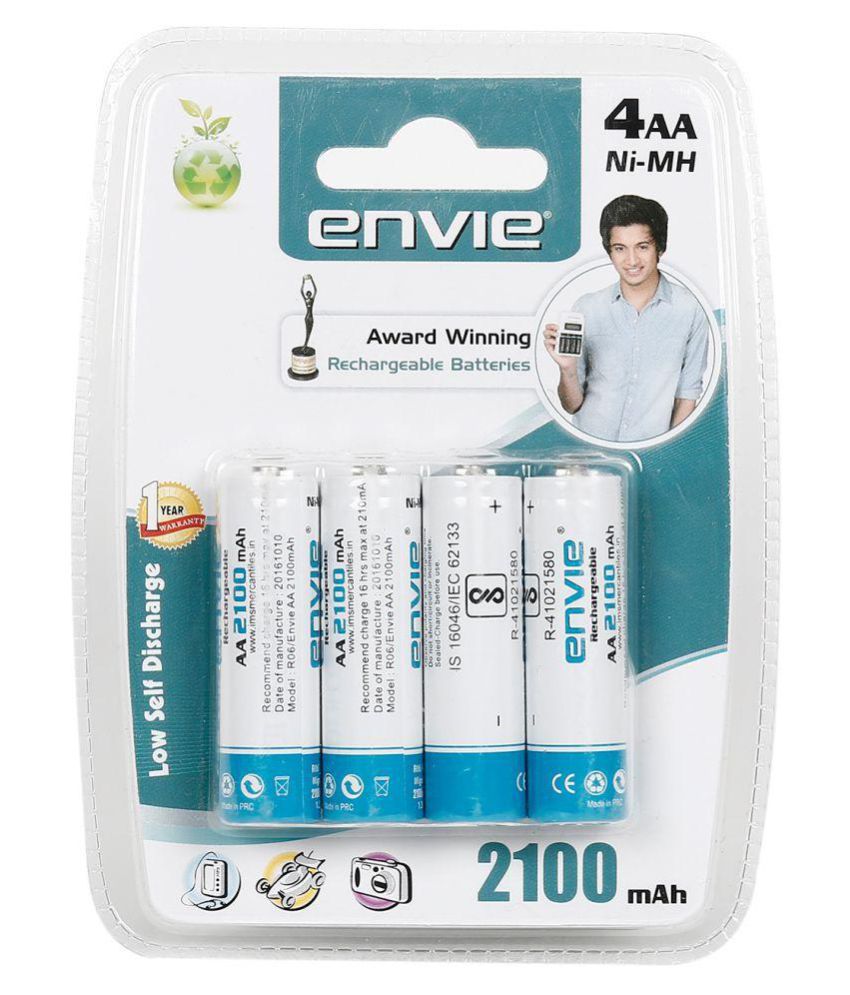     			Envie 4 x AA 2100mAh 2100 mah Rechargeable Battery 4