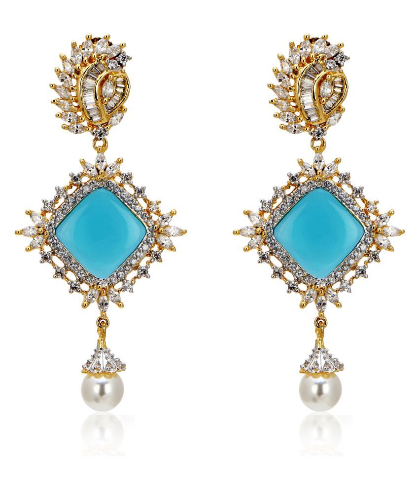 Sky blue earrings online clearance