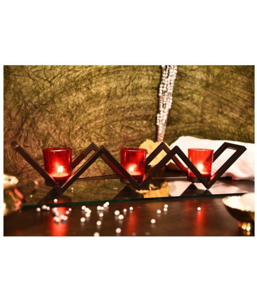     			Hosley 3 Cups Tealight Holder/ Black Metal Wall Sconce - Pack of 1