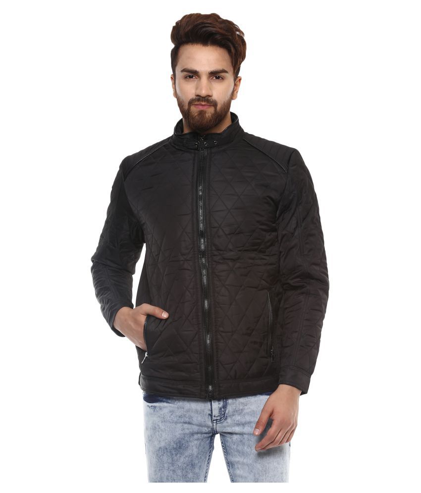 Mufti Black Quilted & Bomber Jacket - Buy Mufti Black Quilted & Bomber ...