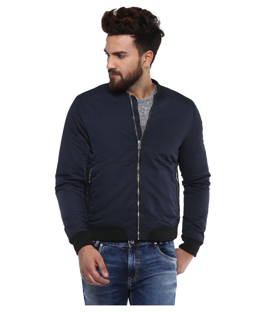 Mufti Navy Quilted & Bomber Jacket - Buy Mufti Navy Quilted & Bomber ...