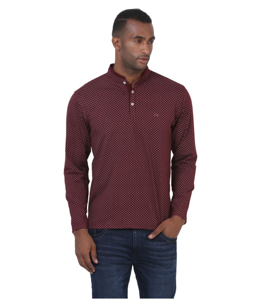 maroon henley