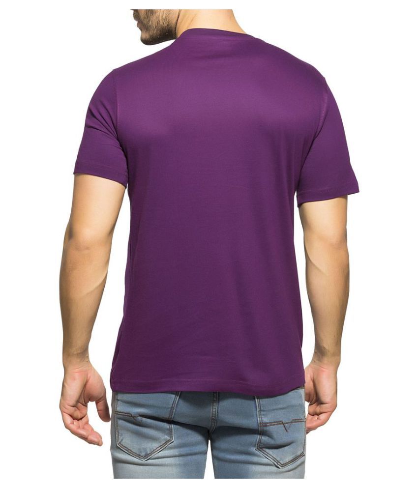 mens purple v neck t shirt