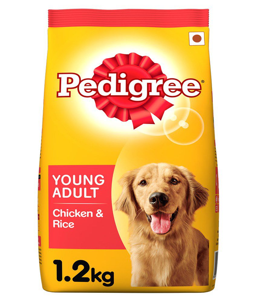 Pedigree Dry Dog Food, Chicken & Rice for Young Adult Dogs