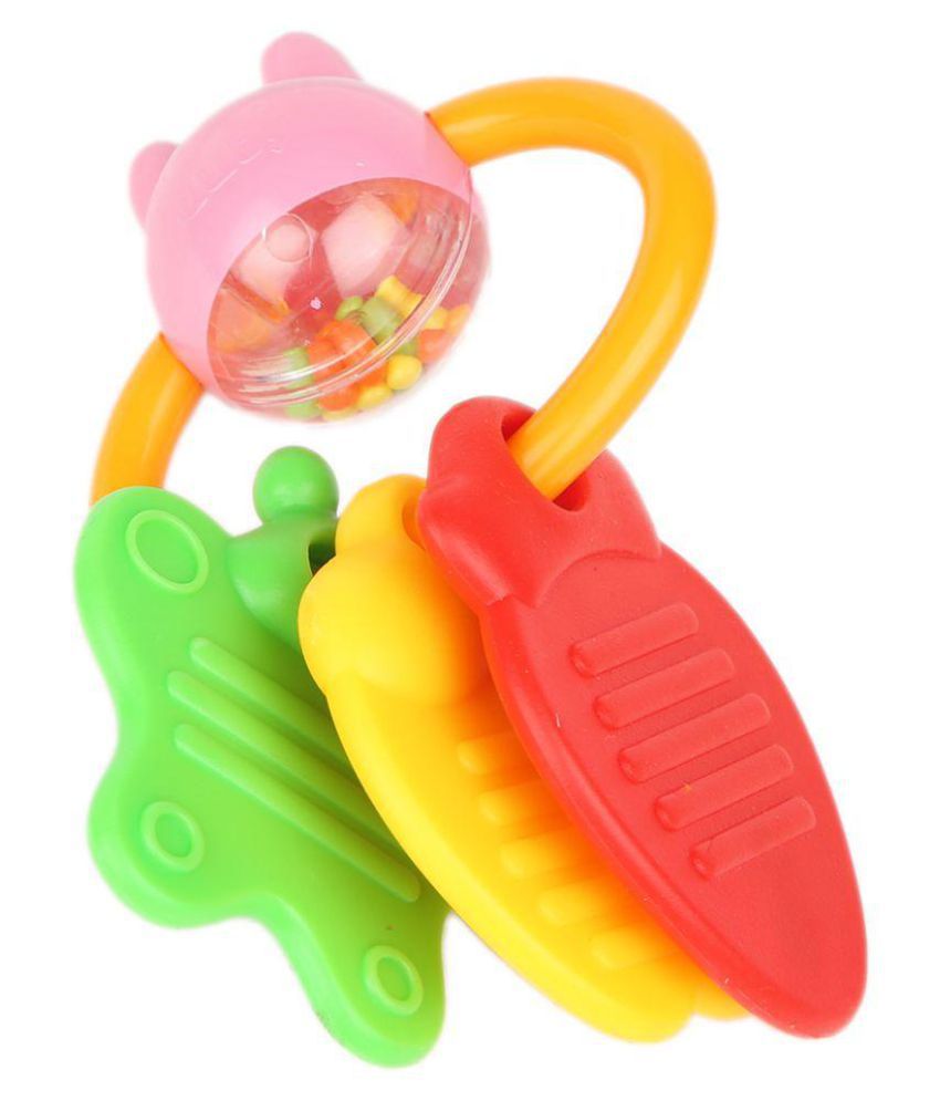 Farlin Bunny Rattle & Teether for 3M+  Baby
