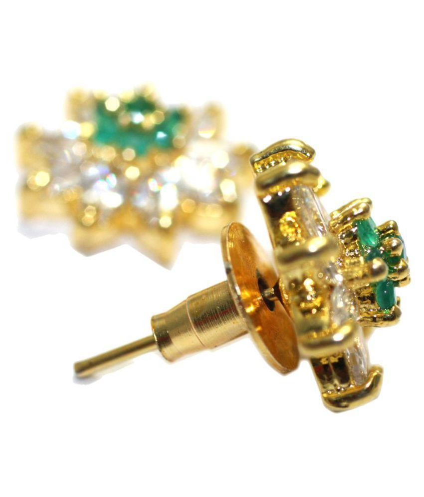 Gold Plated Sun Designer Stud Earring