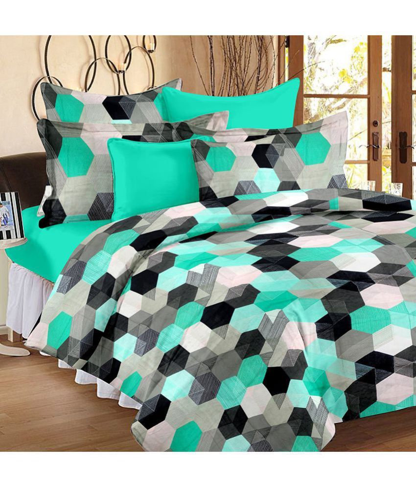 Ahmedabad Cotton Cotton Double Bedsheet with 2 Pillow Covers Buy