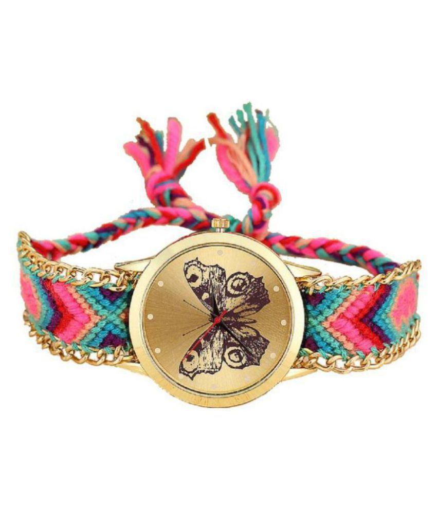     			Gazal Fashions Gold Butterfly Watch